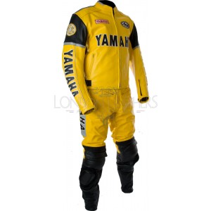 Yamaha Classic Yellow Leather Motorcycle Suit